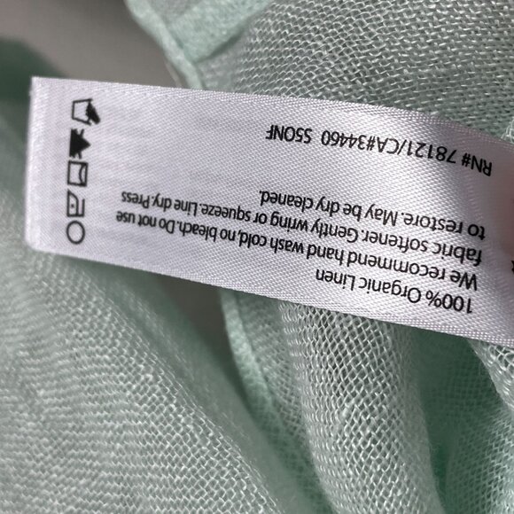 Eileen Fisher Womens Medium Mandarin Collar Tunic Top Organic Linen Aurora - Picture 9 of 15